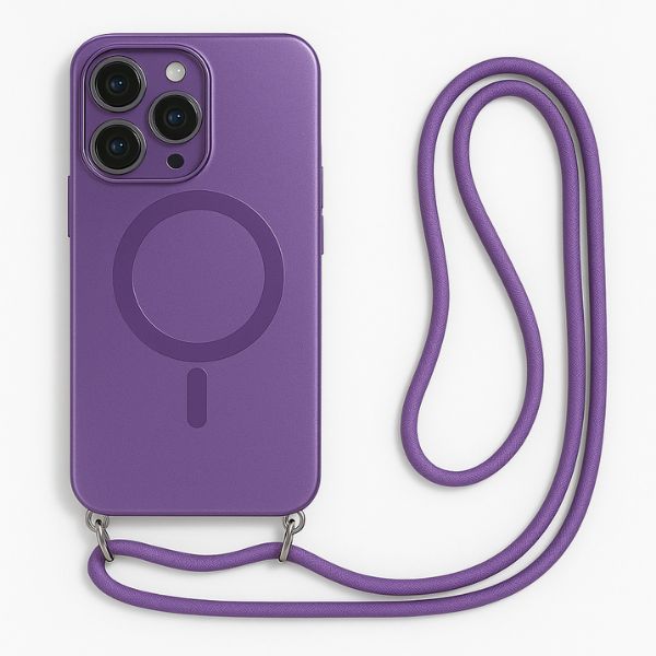 Crossbody Lanyard Magsafe Case For iPhone - Purple