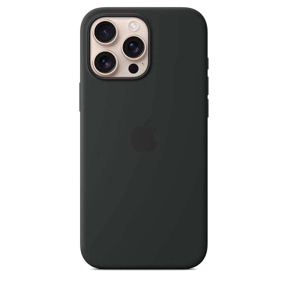 Genuine iPhone 16 Pro Max Silicone Case with MagSafe - Black