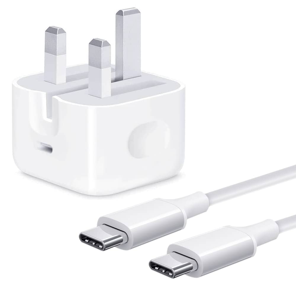 Dual Set | 20W Fast Charging Mains Wall Plug & USB-C Cable