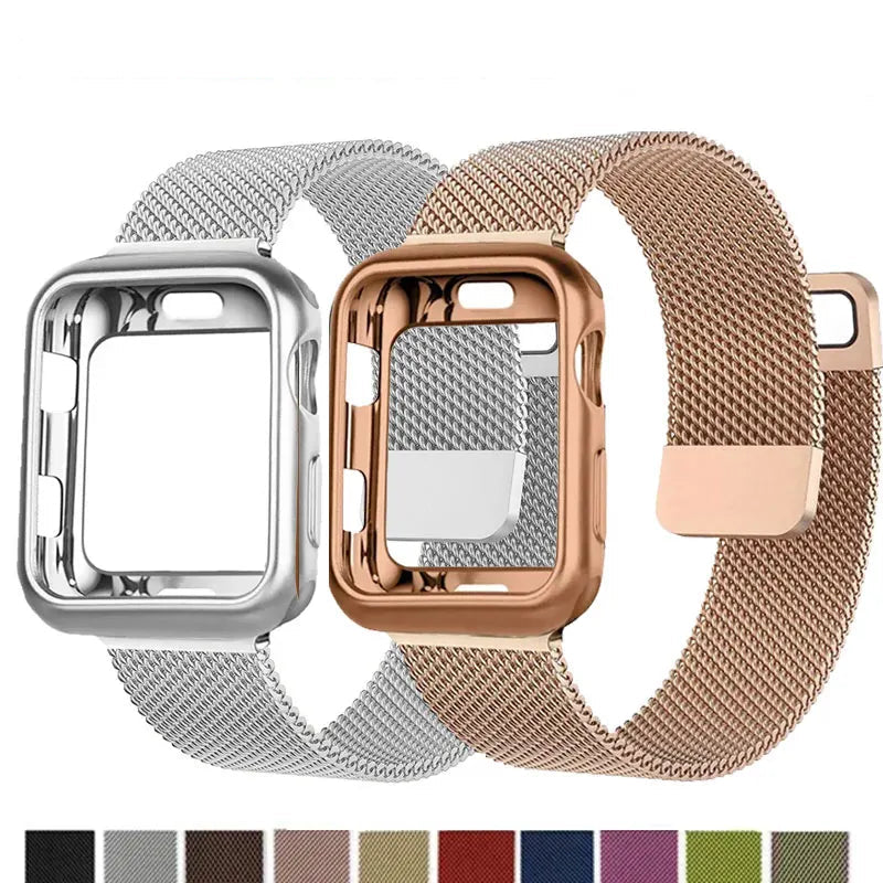 Milanese Strap with Matching Case for Apple Watch Ultra & Series