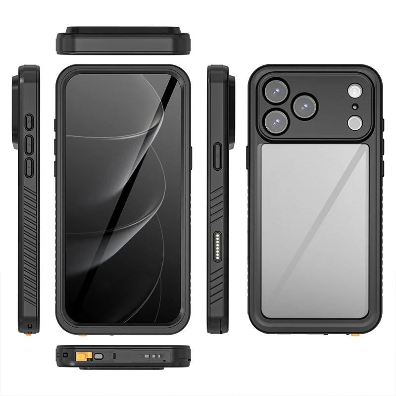 Waterproof Case for iPhone – Full Body Shockproof Magnetic Cover with Built-in Screen Protector (IP68 Rated)