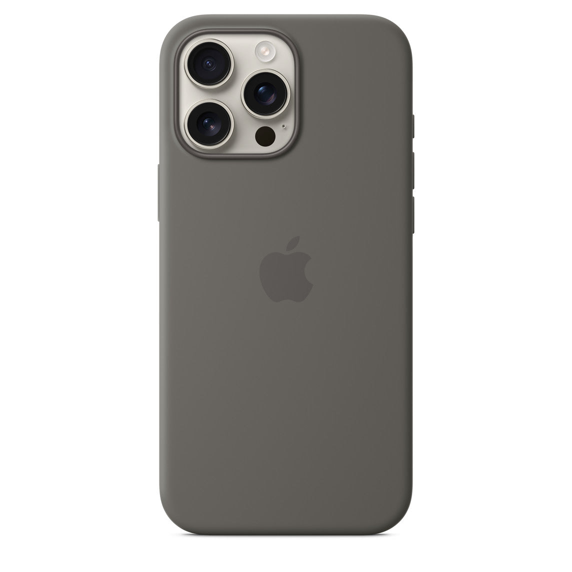 Genuine iPhone 16 Pro Max Silicone Case with MagSafe - Stone Grey