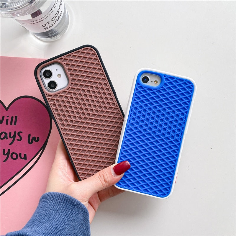 Waffle Silicone Grip Sports Phone Case For iPhone - Case Monkey