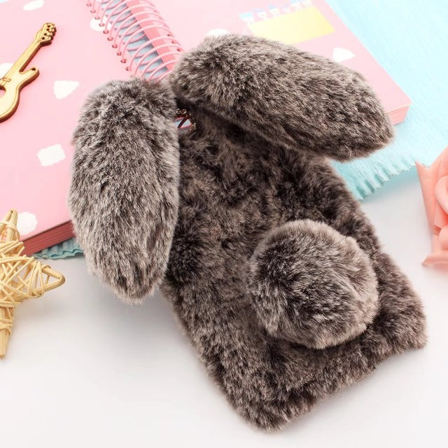 Cute Fluffy Rabbit Ears with Diamonds - Phone Case Cover Samsung - Case Monkey
