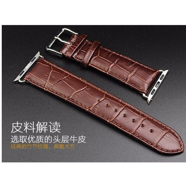 100% Genuine Leather Strap for Apple Watch - Case Monkey