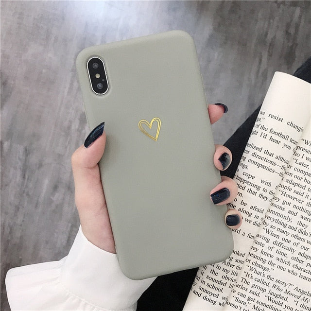 Gold Heart Phone Case For iPhone - Case Monkey