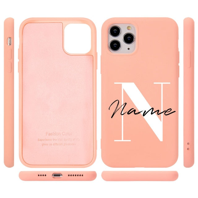 Custom Capital Letter & Name Silicone Phone Case For iPhone - Case Monkey